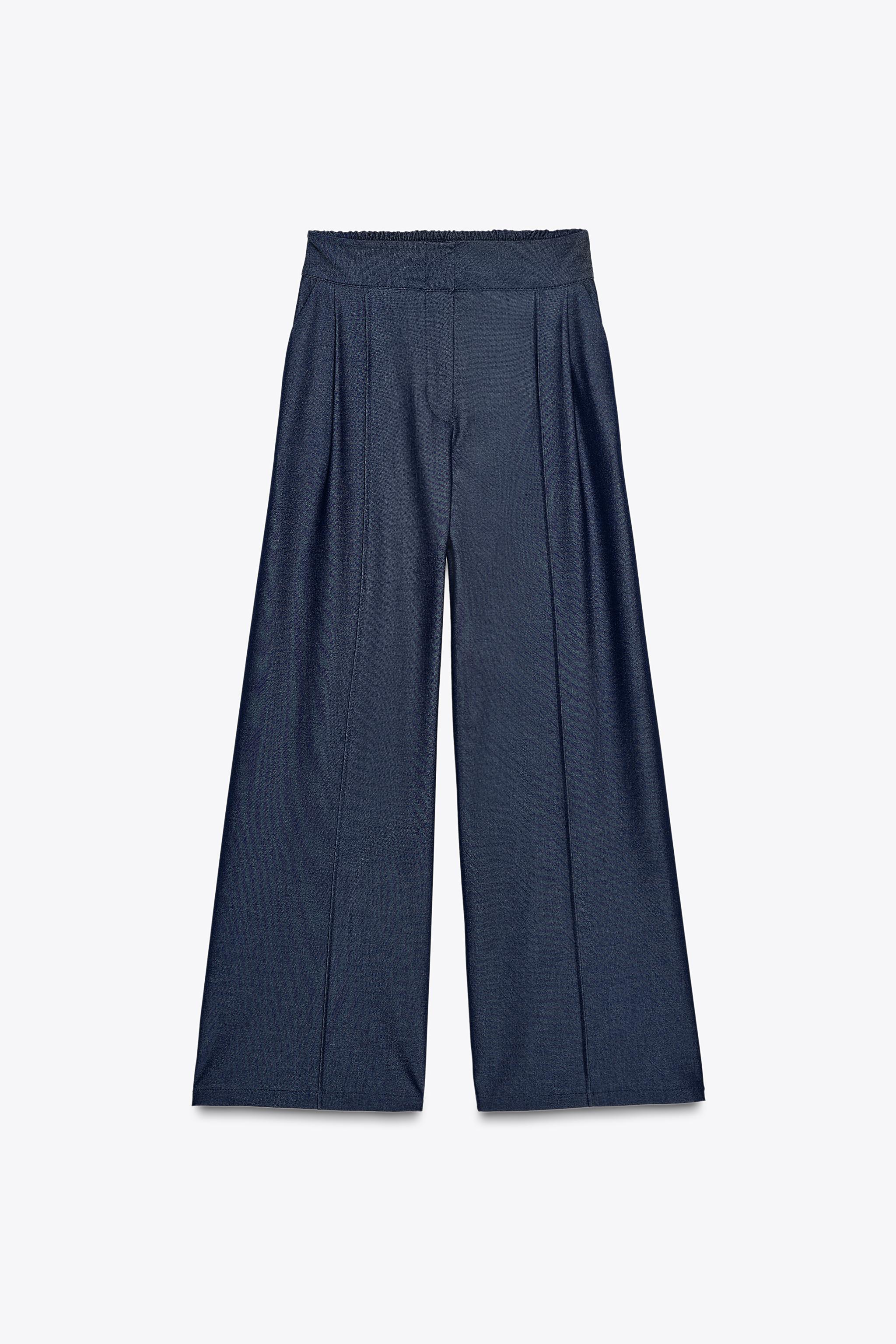 PLEATED WIDE LEG PANTS