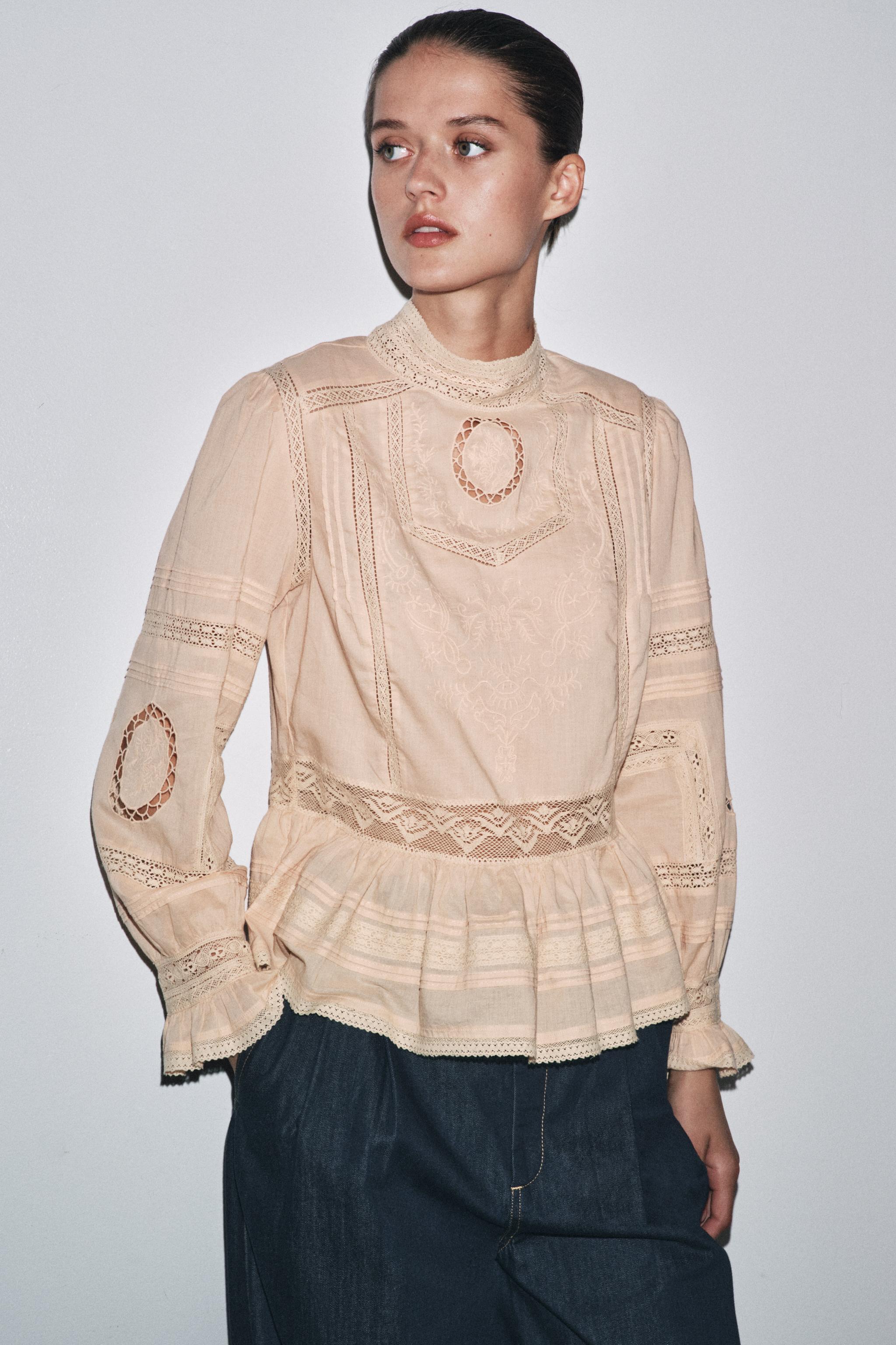 ZW COLLECTION EMBROIDERED ROMANTIC SHIRT