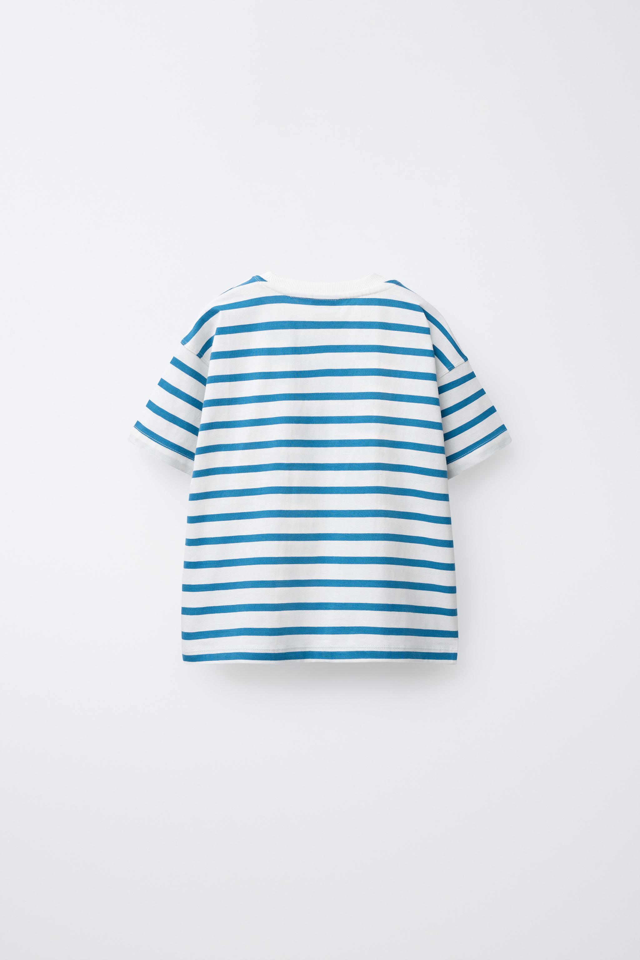 STRIPE PRINT T-SHIRT