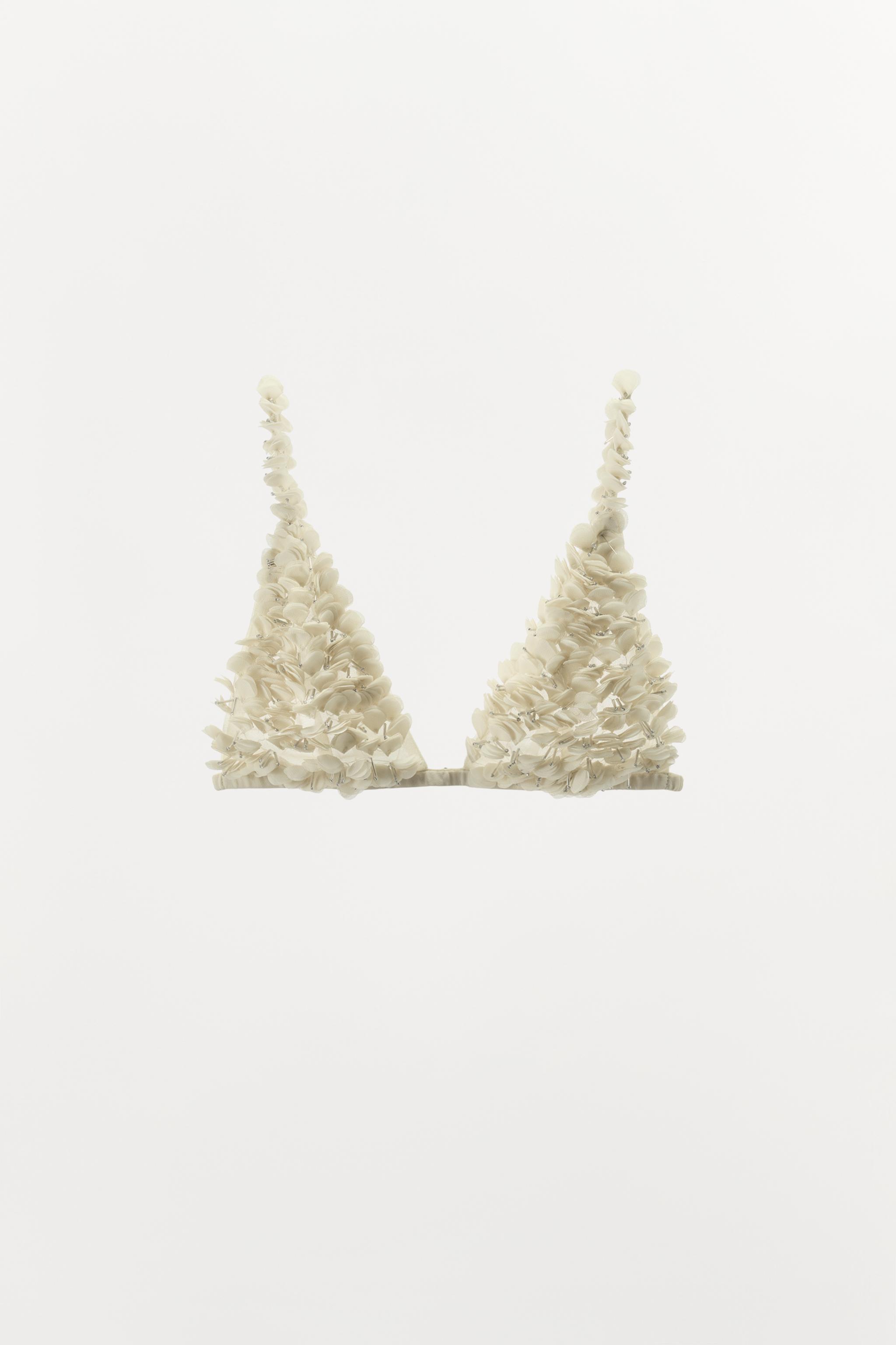 LIMITED EDITION BEADED RAISED FLORAL BRA