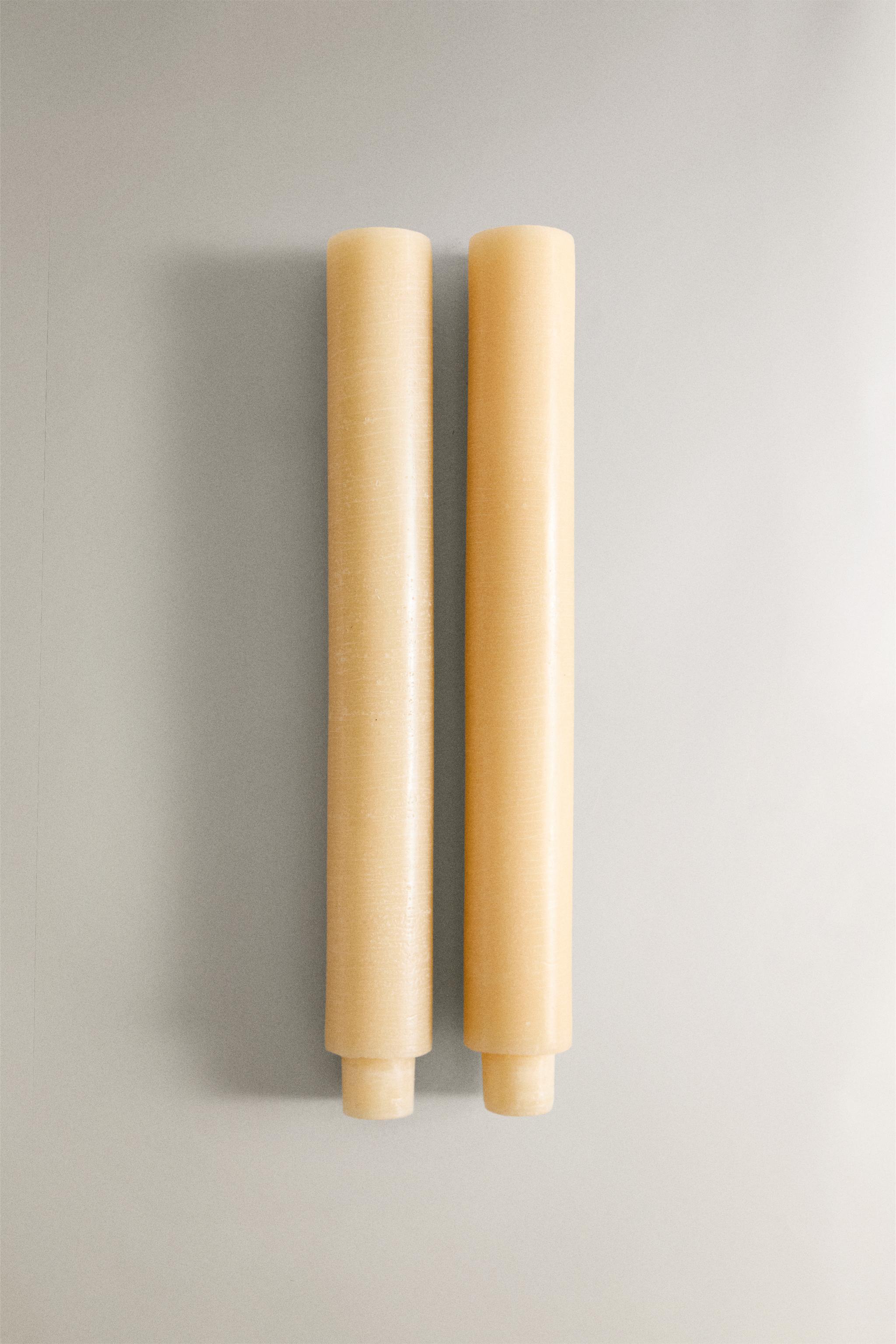 SET OF DECORATIVE STRAIGHT TAPER CANDLES (SET OF 2)