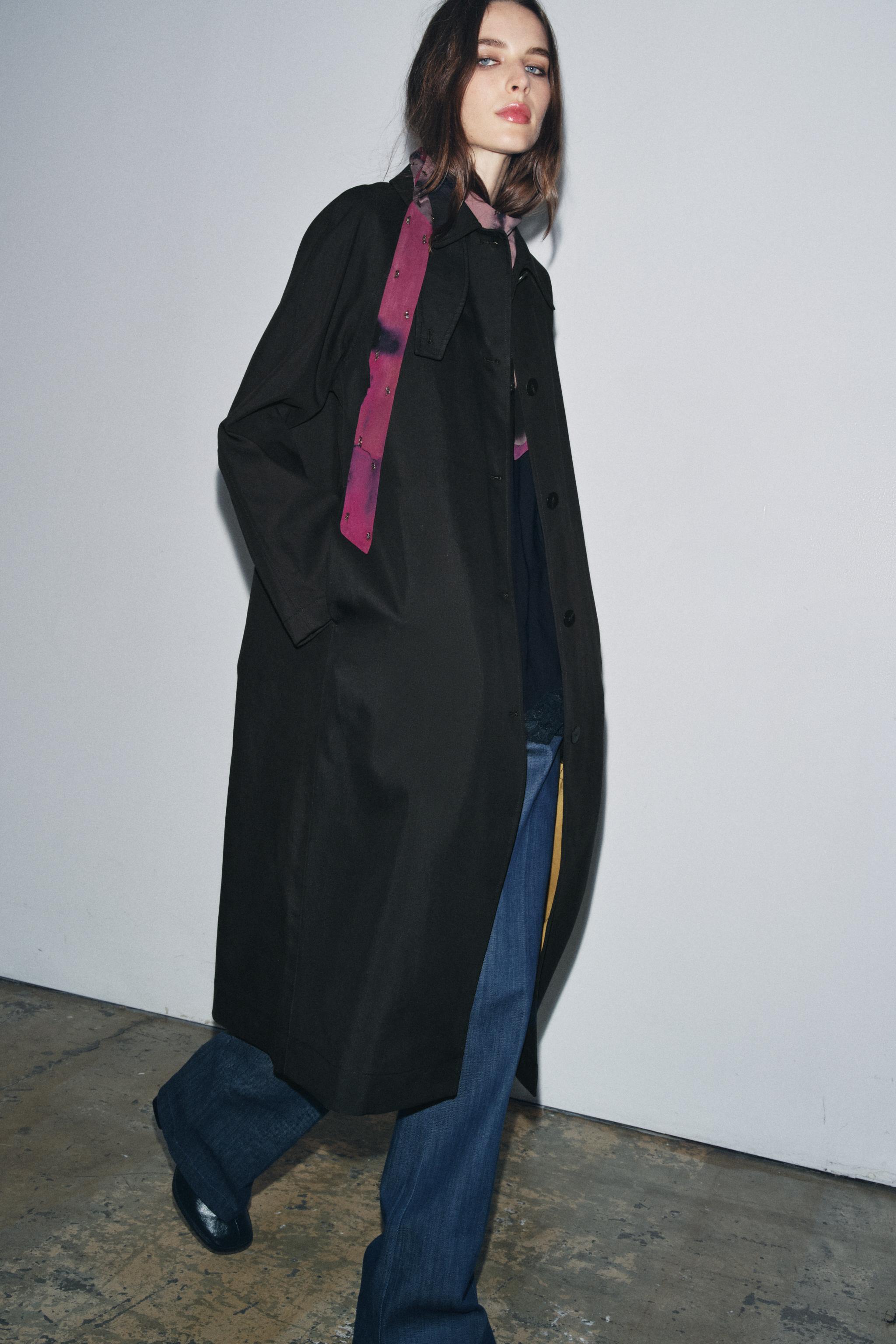 ZW COLLECTION BUTTON LONG TRENCH COAT