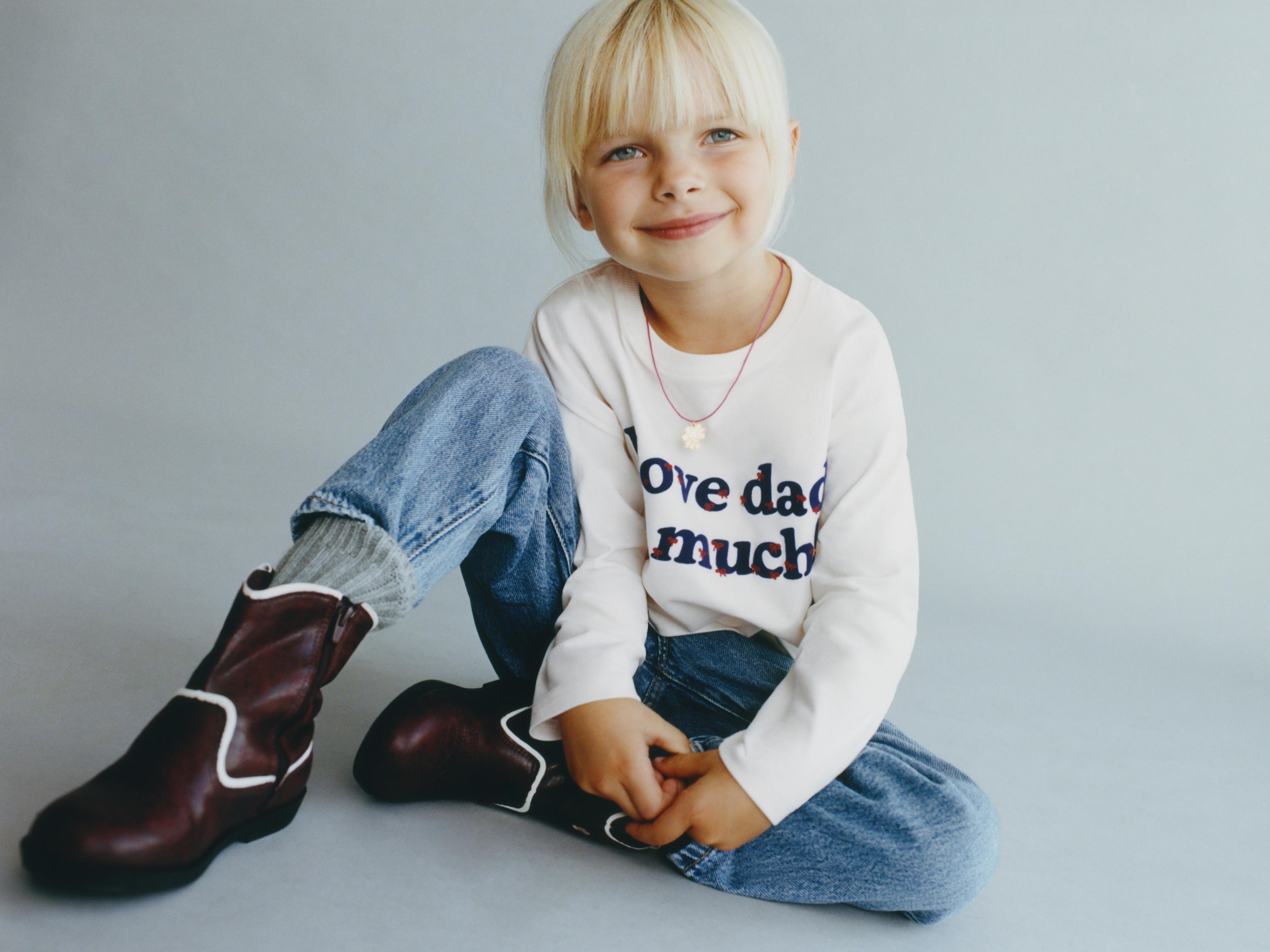 FLOCKED TEXT T-SHIRT