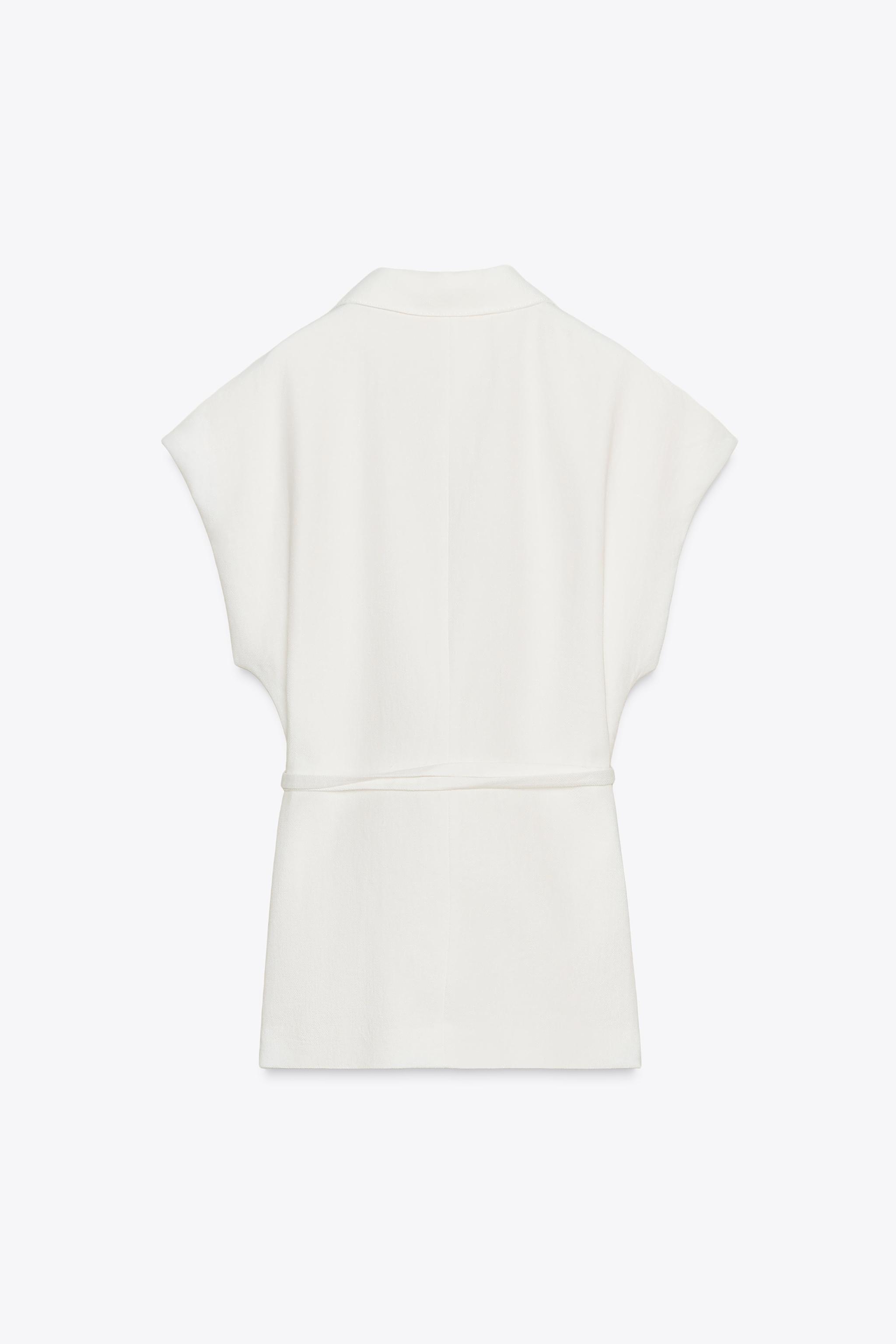 ZW COLLECTION DOUBLE BREASTED LINEN VEST