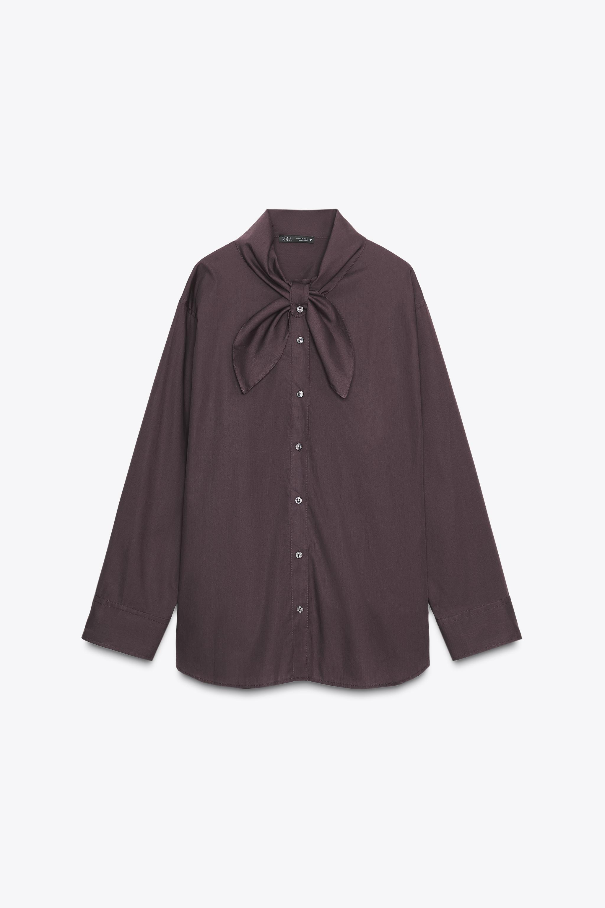 SCARF POPLIN SHIRT
