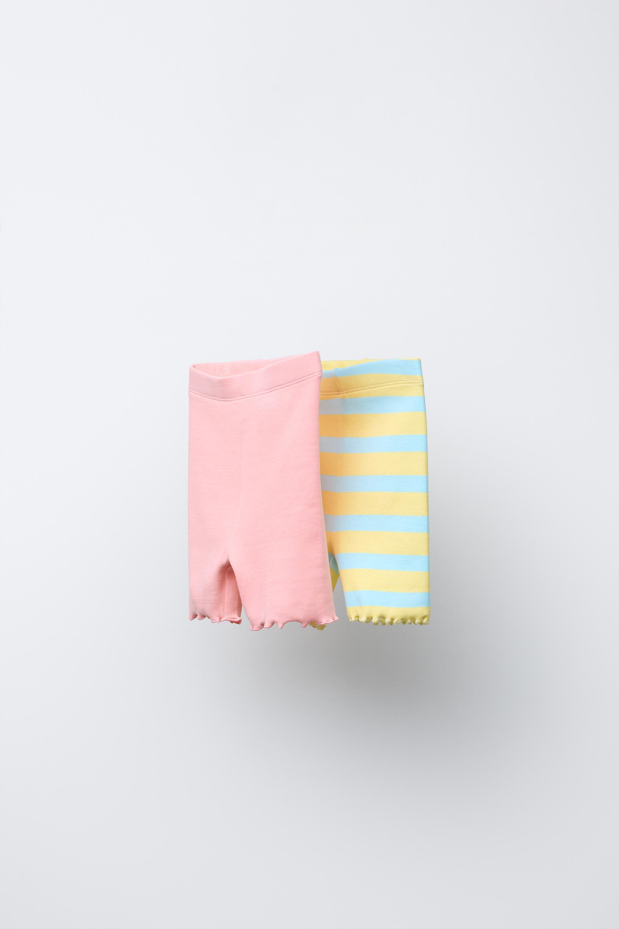 TWO-PACK PLAIN AND PRINTED CYCLING LEGGINGS