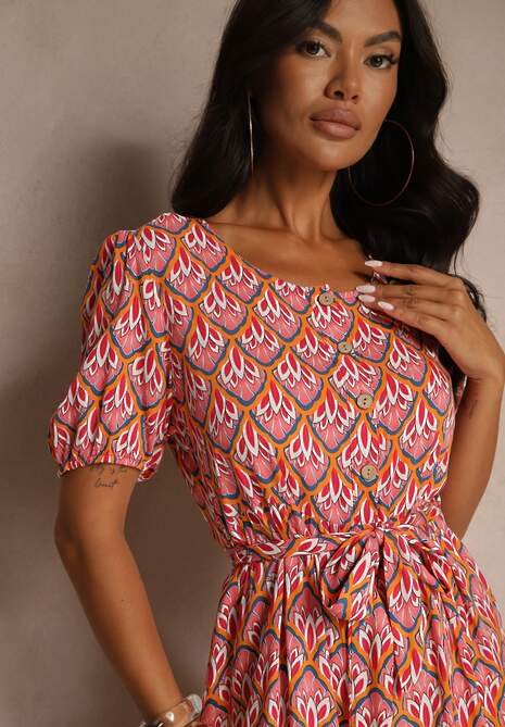 Różowa Sukienka Amarhotis