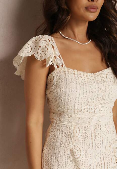 Beżowa Sukienka Andramia