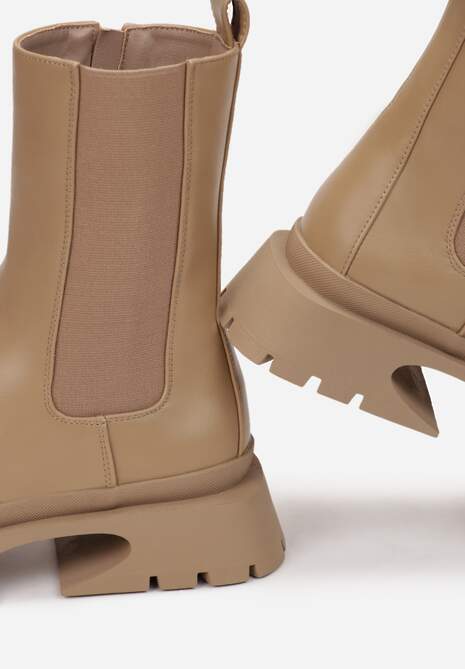 Ciemnobeżowe Botki Nasreen