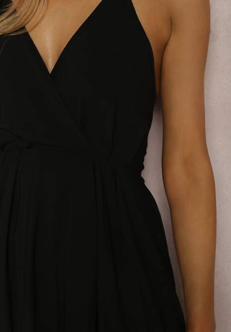 Czarna Sukienka z Wiskozy Iphyle