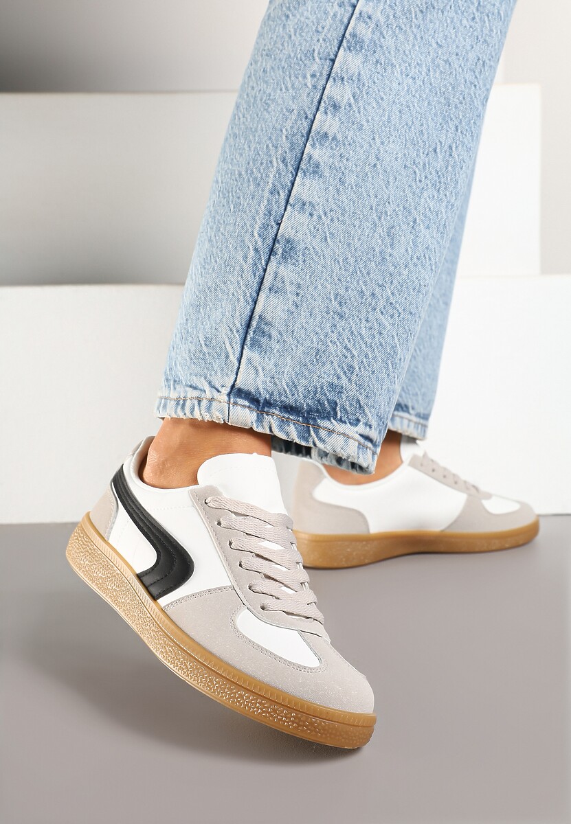 Biało-Czarne Casualowe Sneakersy Typu Kultowe Tenisówki Ablerri