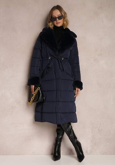 Granatowa Kurtka Basice