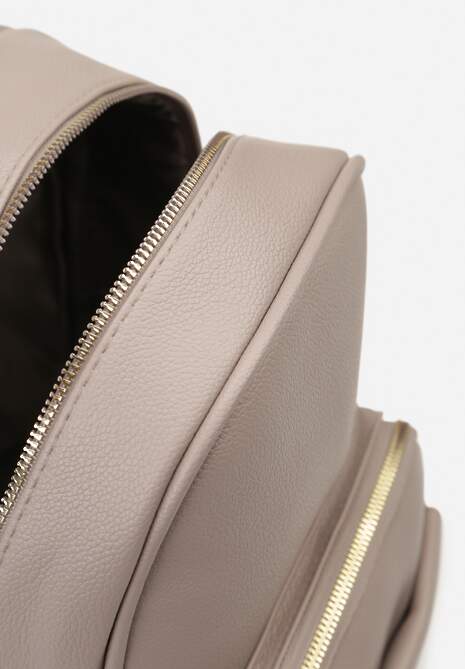 Ciemnoszary Mały Plecak w Stylu Casual z Imitacji Skóry Arxena