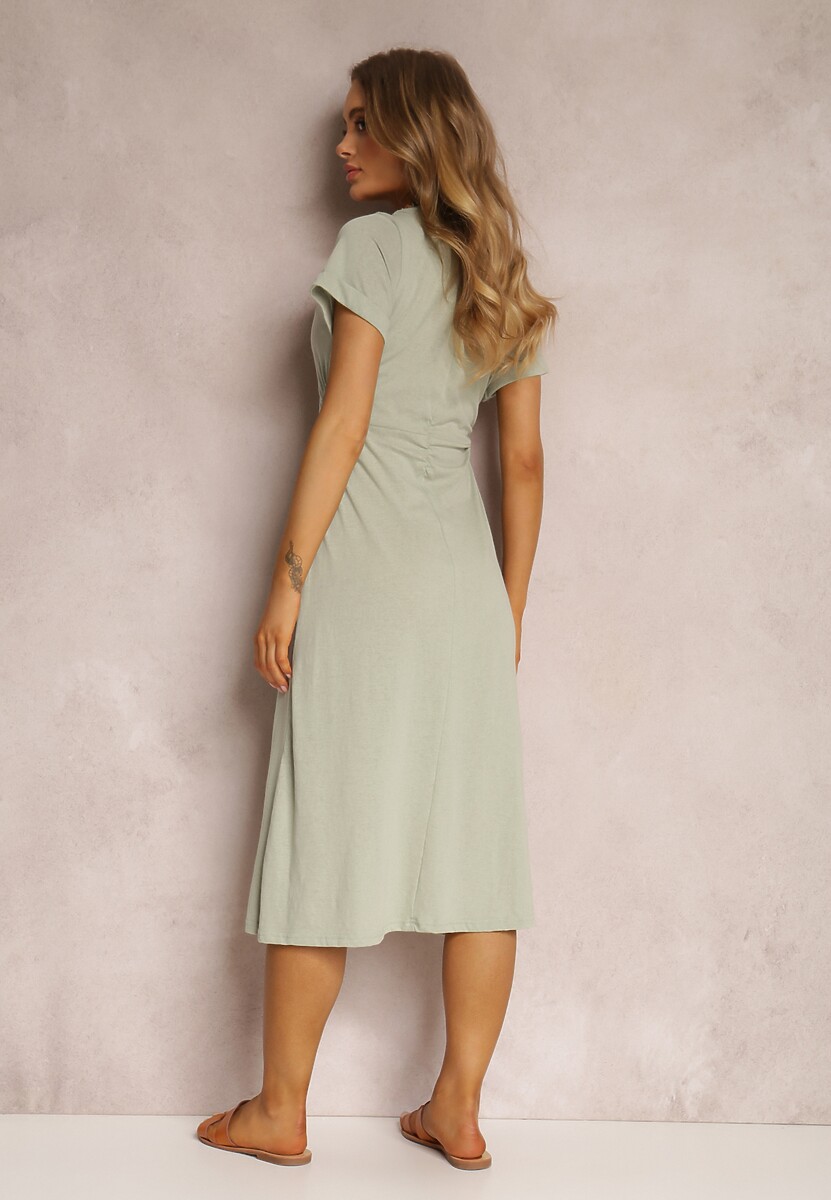 Zielona Sukienka Bawełniana Satho