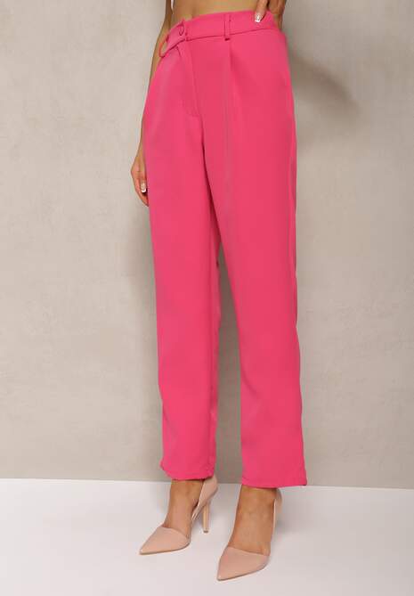 Ciemnoróżowe Spodnie Regular Namamn