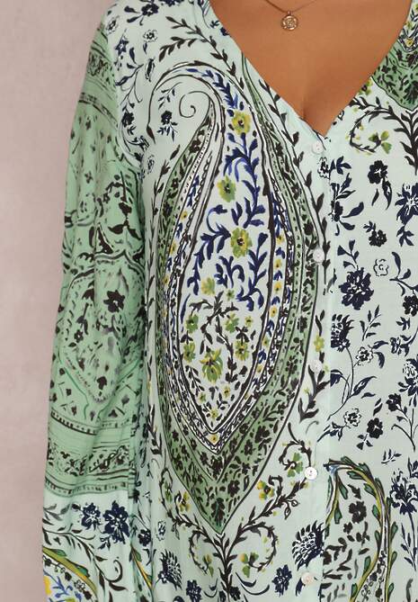 Miętowa Sukienka Canone