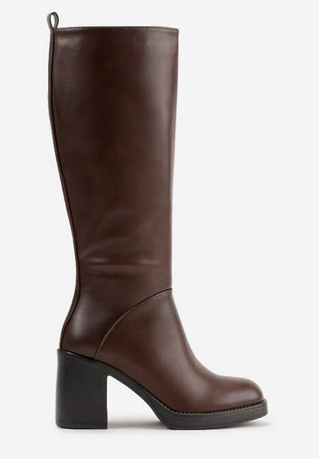 Brązowe Kozaki na Słupku przed Kolano Cindria