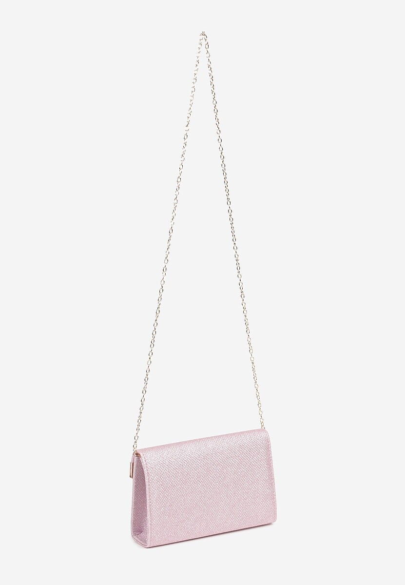 Różowa Torebka Kopertówka z Dodatkowym Łańcuszkiem Milenna