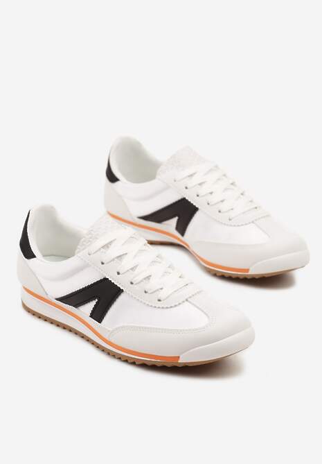 Białe Sneakersy z Geometrycznym Wzorem Zoloti