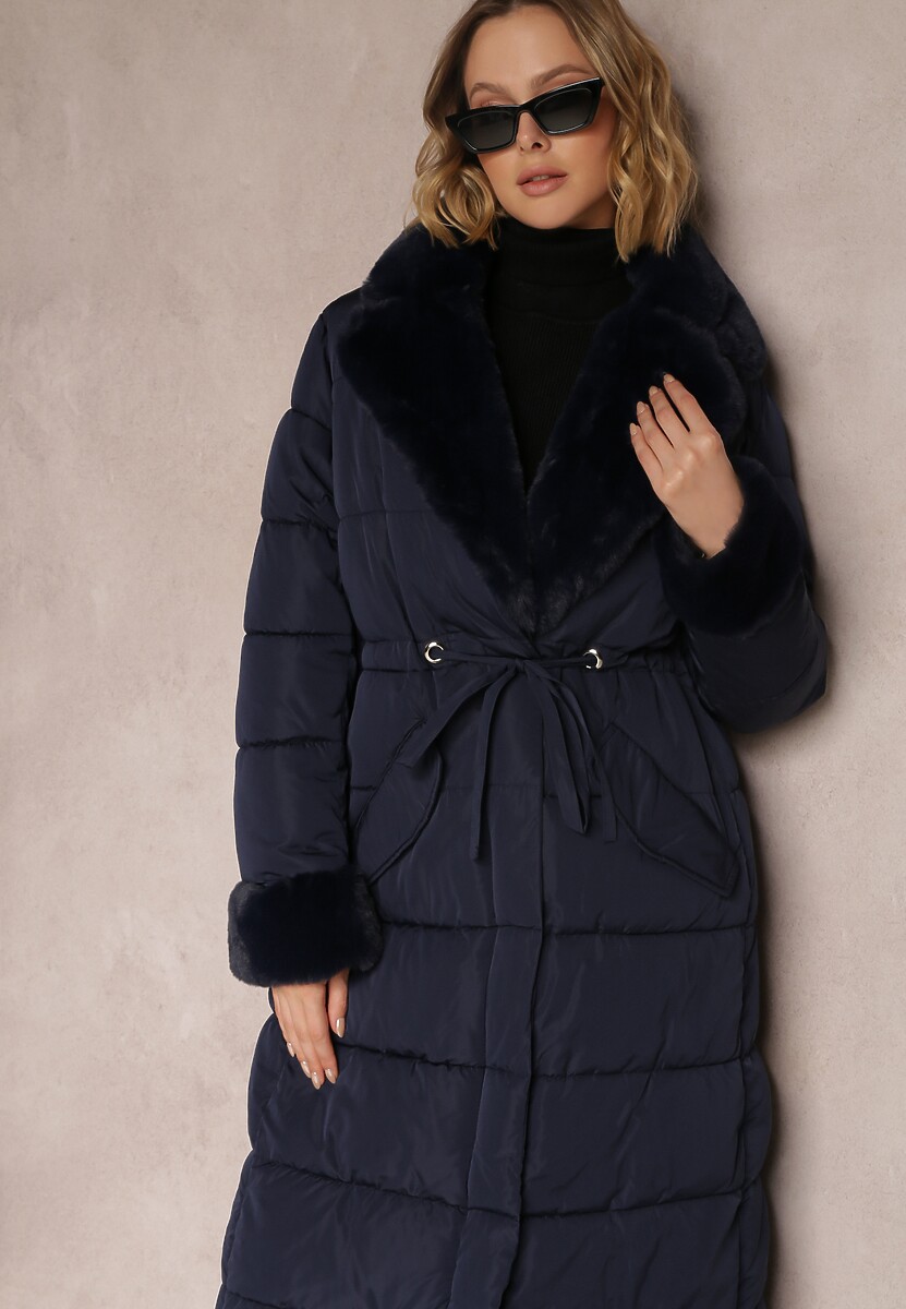 Granatowa Kurtka Basice