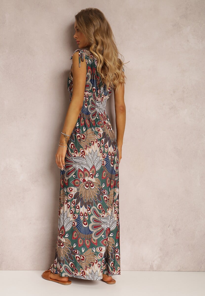 Ciemnozielona Sukienka Sallaza