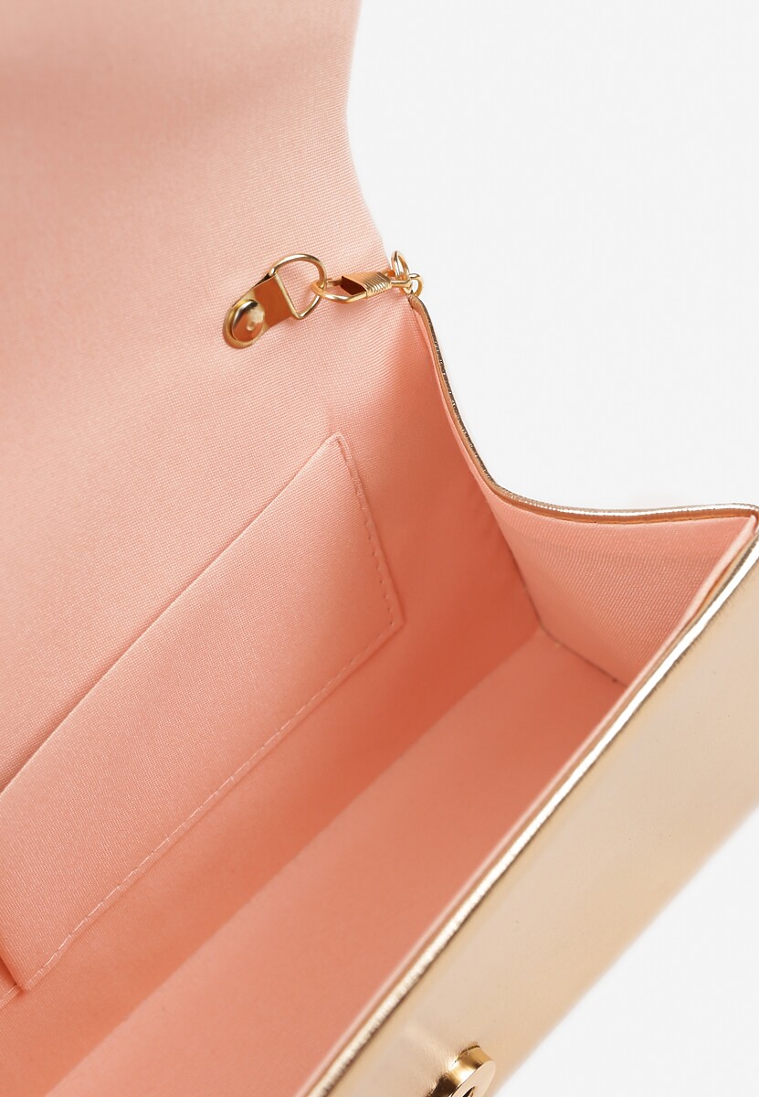 Szampańska Torebka Kuferek z Rączką i Odpinanym Łańcuszkiem Fesavia