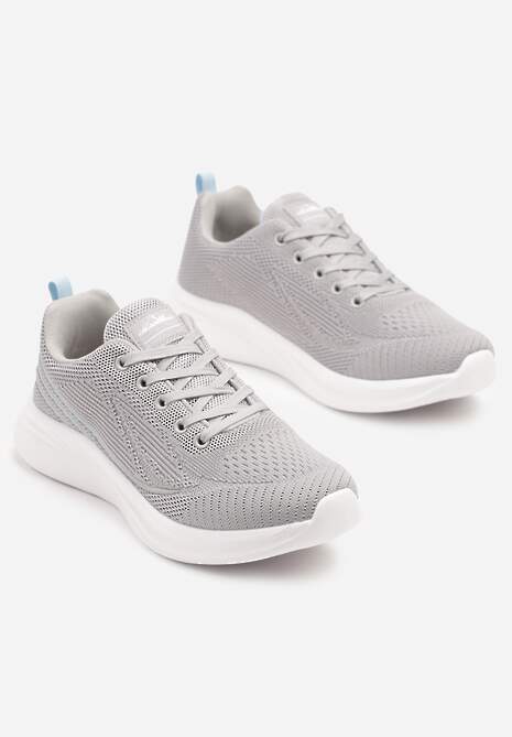 Szaro-Niebieskie Buty Sportowe Sneakersy Zdobione Efektem Ombre Banelissa