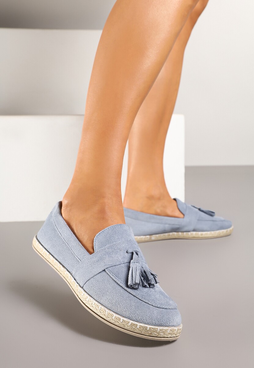 Fuksjowe Espadryle Ozdobione Frędzlami na Nosku Wanelis