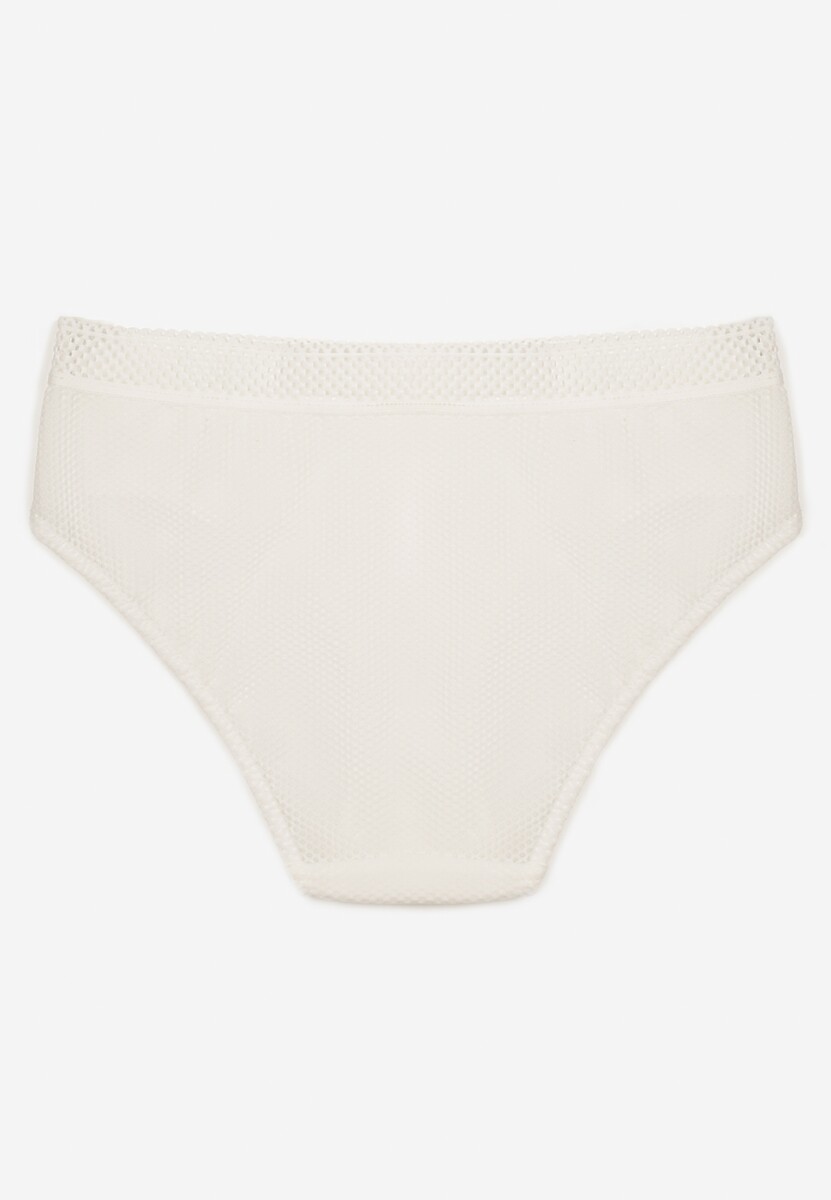 Białe Majtki Typu Figi z Koronką Tirwia
