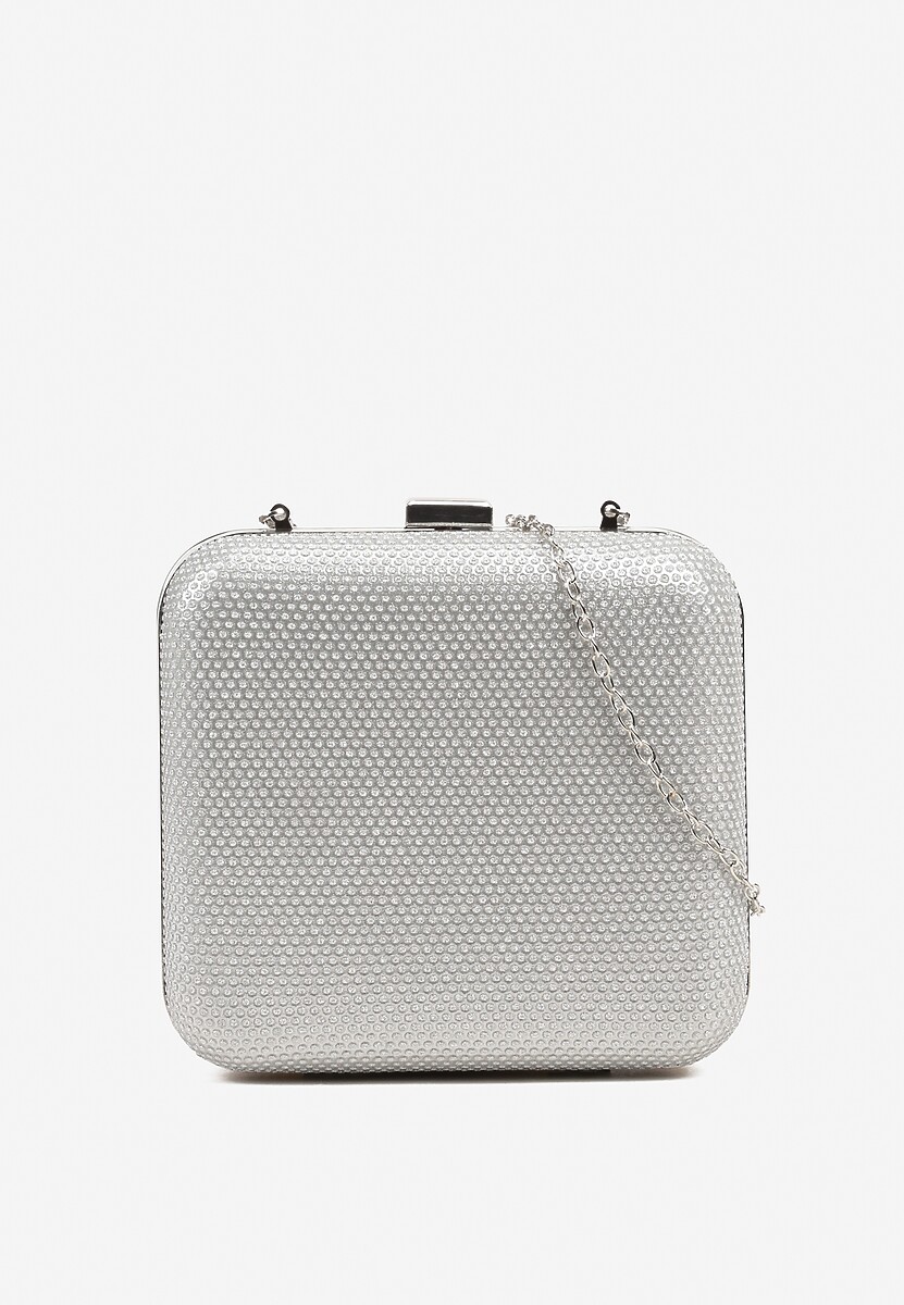 Złota Cyrkoniowa Torebka Kopertówka z Dodatkowym Łańcuszkiem Realessa