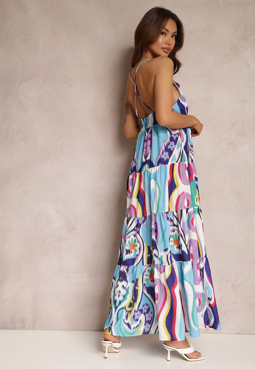 Granatowo-Biała Sukienka Iolane