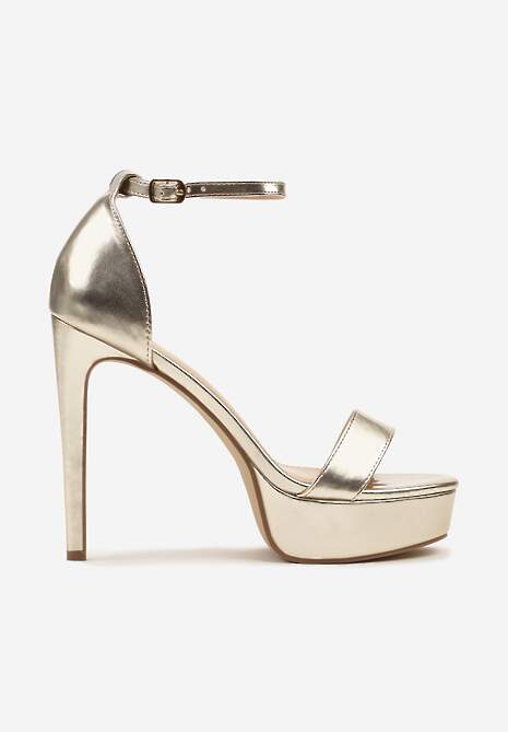 Złote Szpilki na Platformie w Klasycznym Stylu Addsea