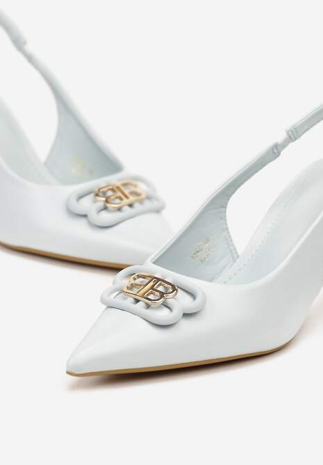 Niebieskie Sandały na Kaczuszce z Odsłoniętą Piętą Tirreina