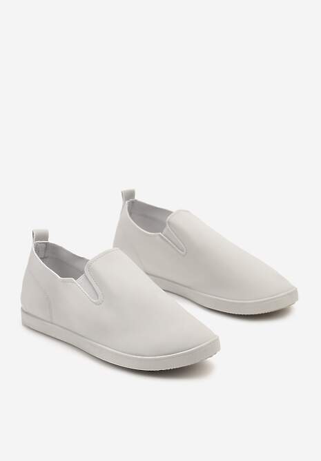 Szare Płaskie Tenisówki z Elastyczną Podeszwą Vimeris