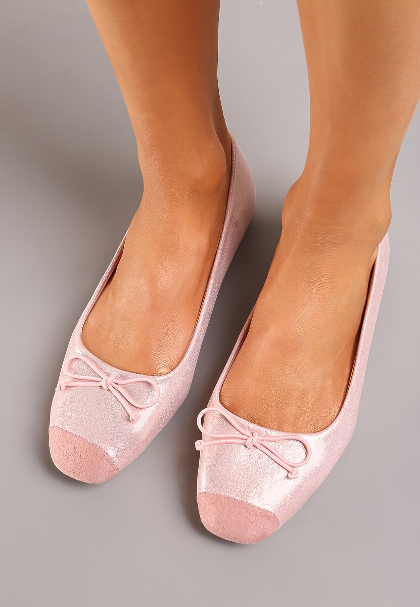 Różowe Balerinki z Subtelną Kokardką Blosorina