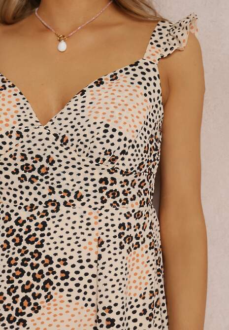 Beżowa Sukienka Madelene