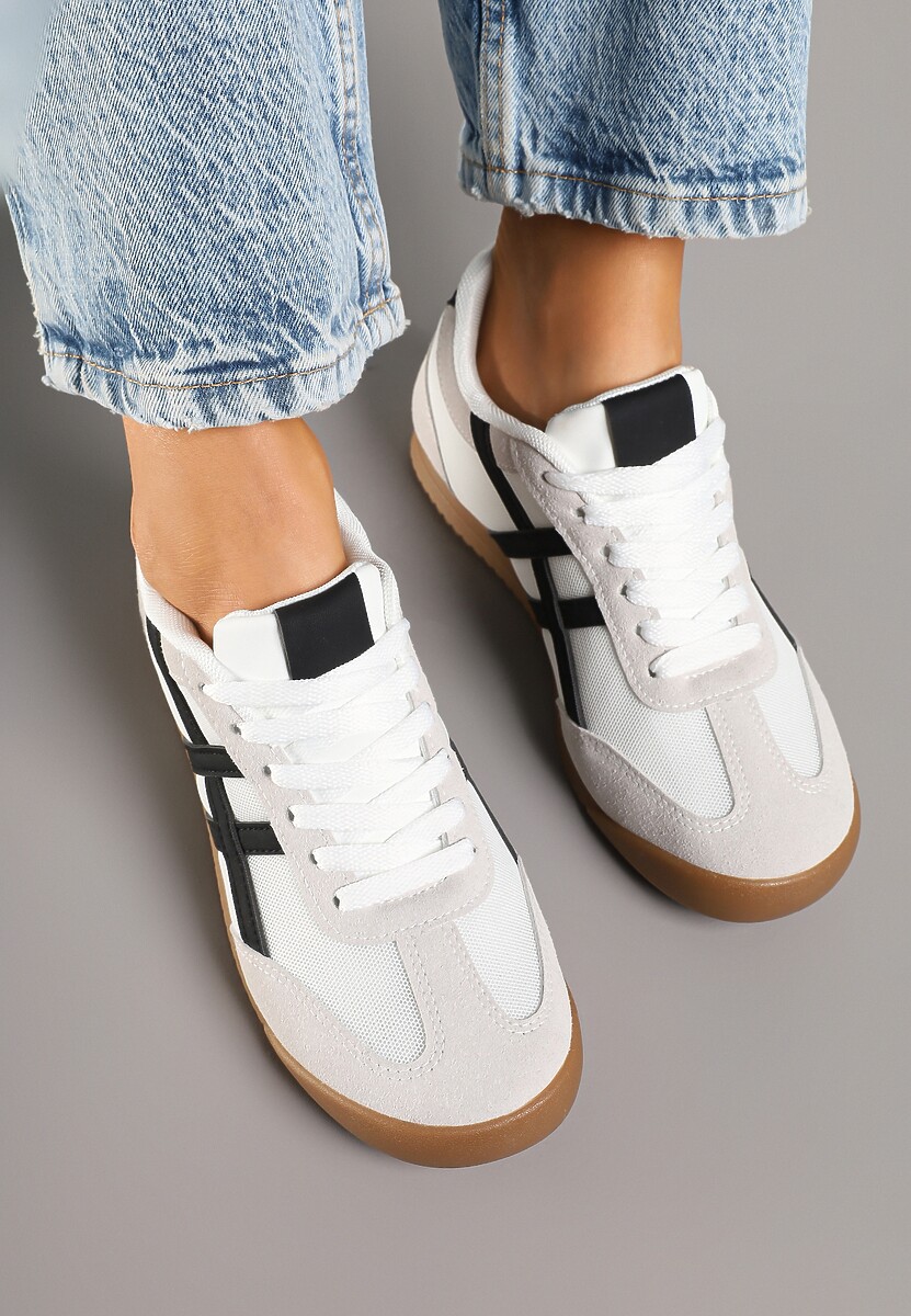 Białe Sneakersy Typu Klasyczne Tenisówki Isnnoria