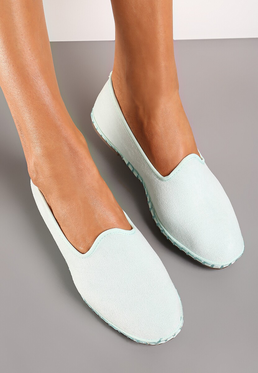 Brązowe Płaskie Balerinki z Okrągłym Noskiem z Ekozamszu Klenori