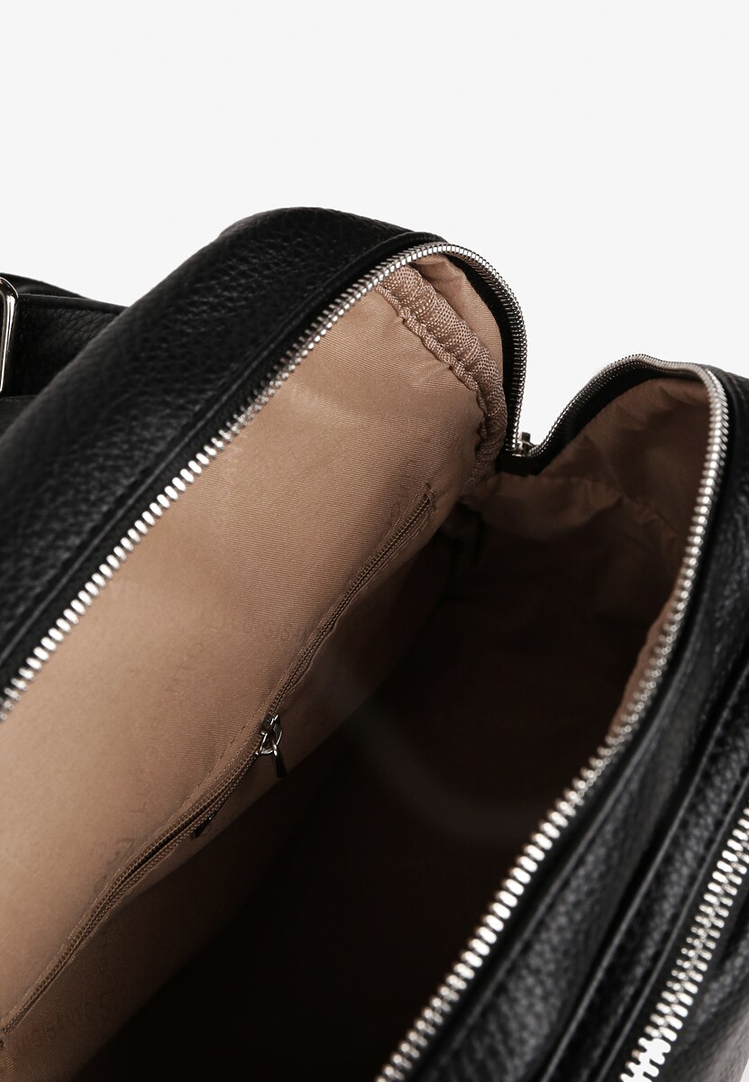 Czarny Plecak z Suwakami w Miejskim Stylu Nalionea