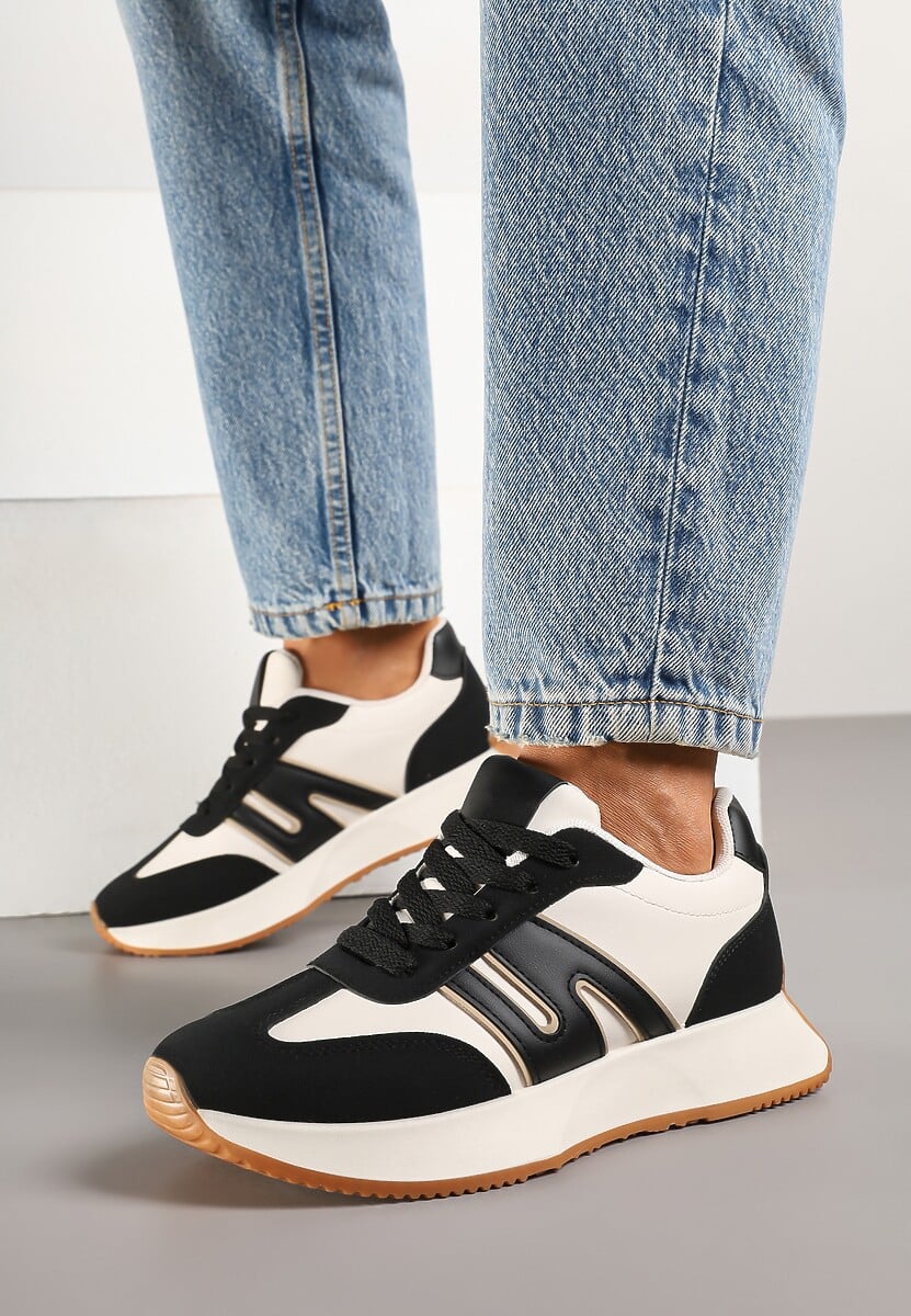 Czarne Sneakersy Ozdobione Geometrycznym Motywem Dalvisa