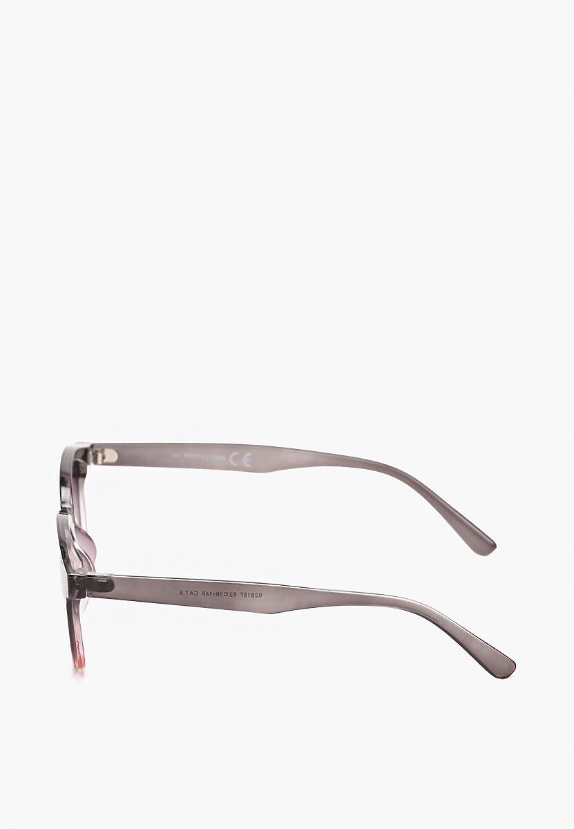 Różowe Casualowe Okulary Przeciwsłoneczne z Filtrem UV Ellemarisa