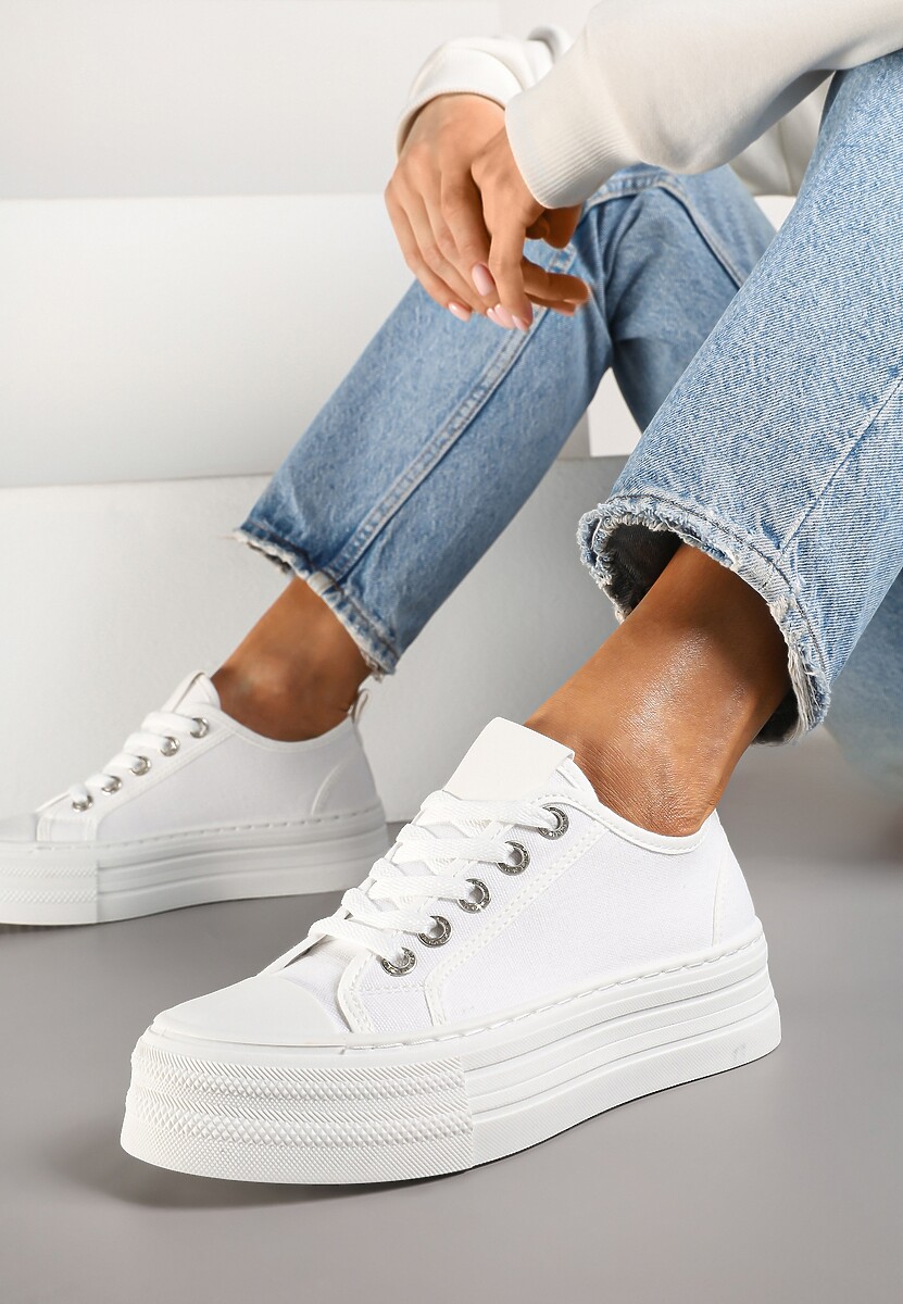 Panterkowe Trampki na Niskiej Platformie Ozdobione Cyrkoniami Felelith