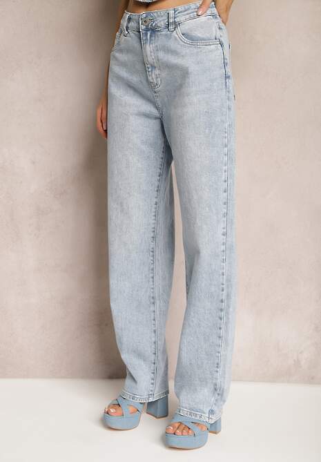 Niebieskie Jeansy Szerokie Tryphopis