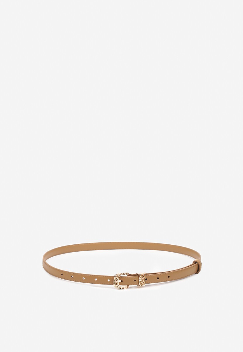 Niebieski Casualowy Pasek Ozdobiony Metaliczną Klamrą Deranea