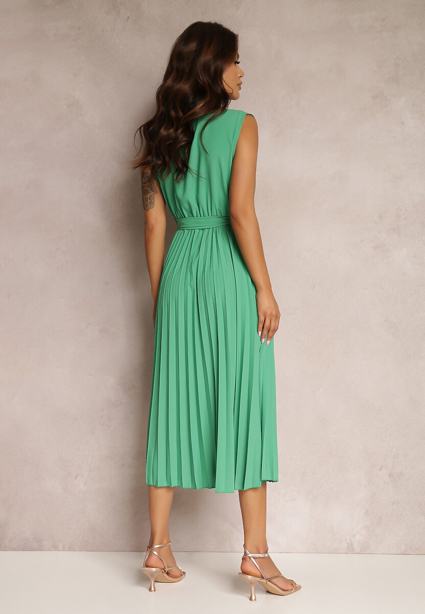 Zielona Sukienka Volantis