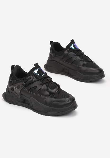 Czarne Sneakersy Atel