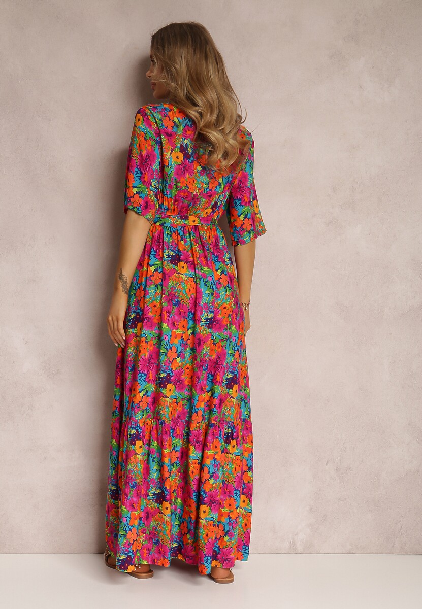 Różowa Sukienka z Wiskozy Lylian