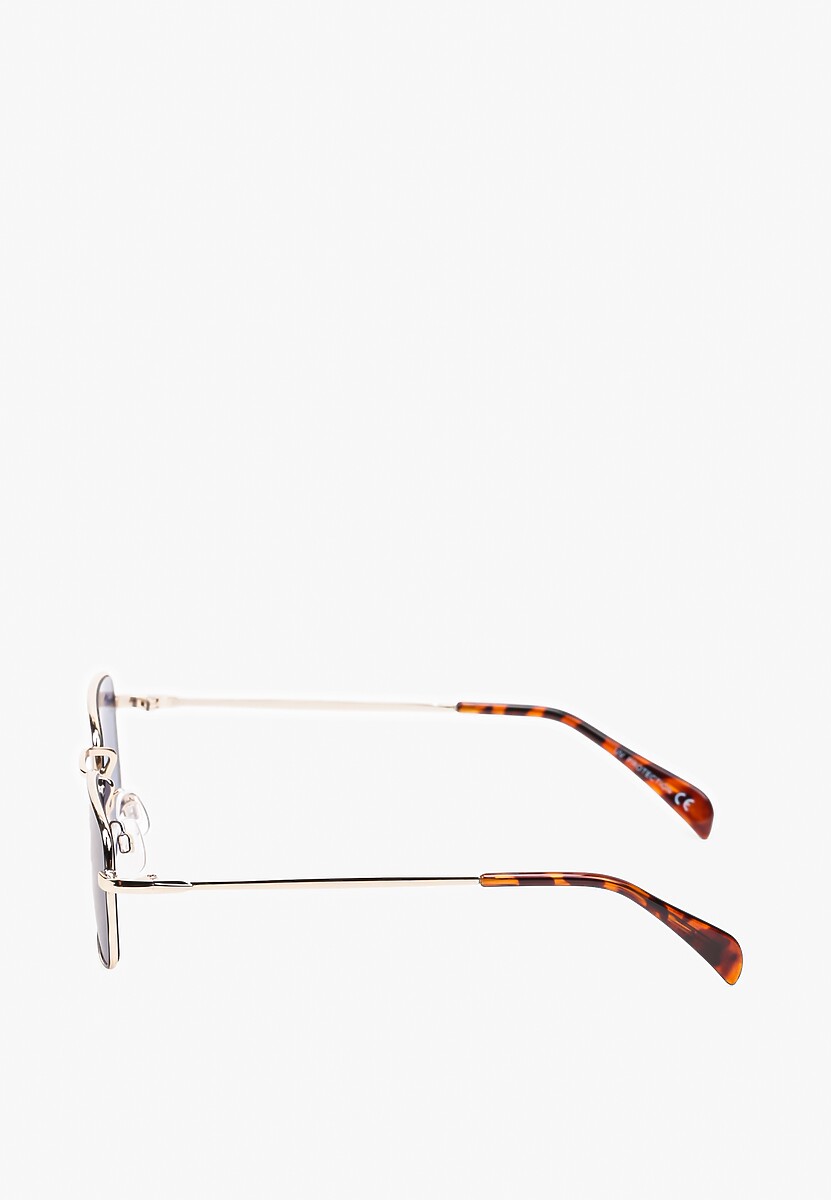 Niebieskie Prostokątne Okulary Przeciwsłoneczne z Filtrem UV Callias