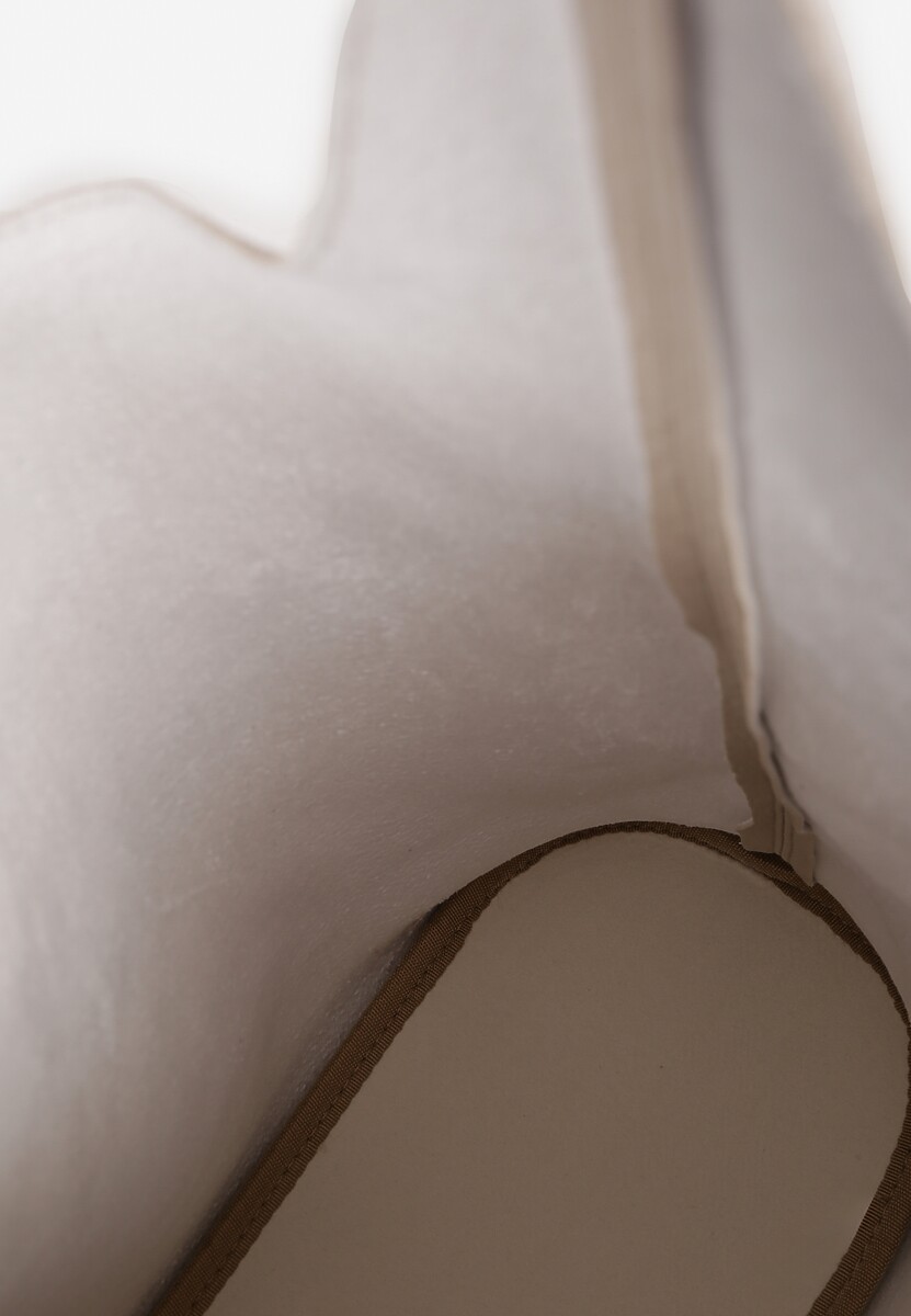 Beżowa Torebka z Saszetką i Metaliczną Ozdobą Tenarae