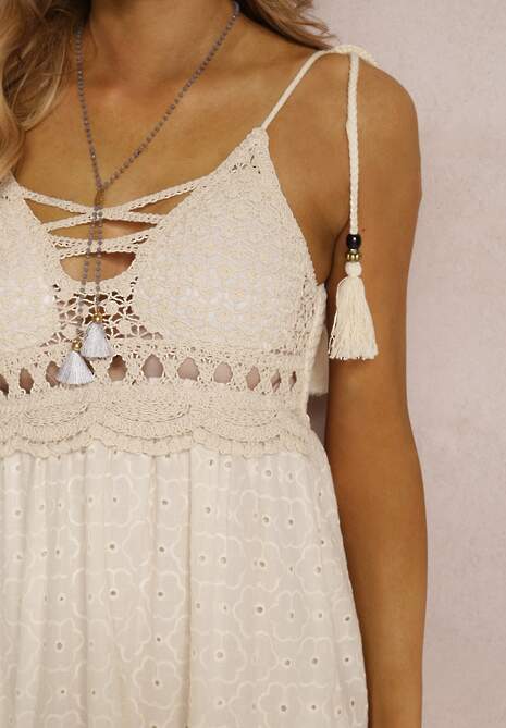 Jasnobeżowa Sukienka Ianina